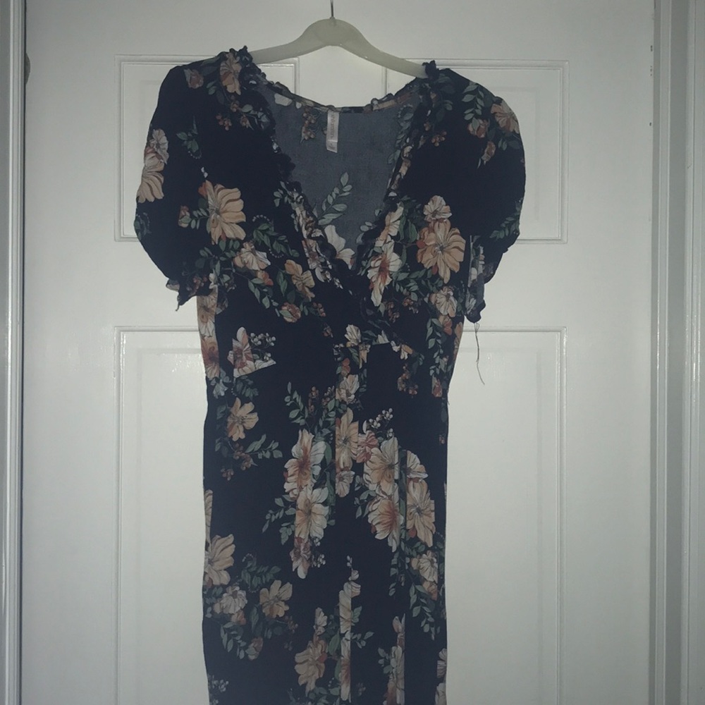 Black floral dress